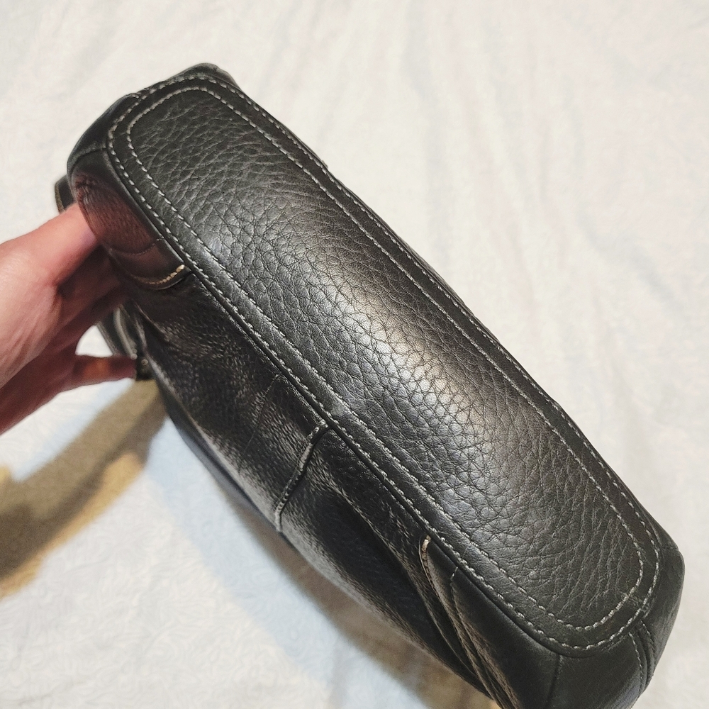 COACH F12319 Black Pebbled Leather Shoulder Crossbody Bag - Excellent Condition - Picture 7 of 7
